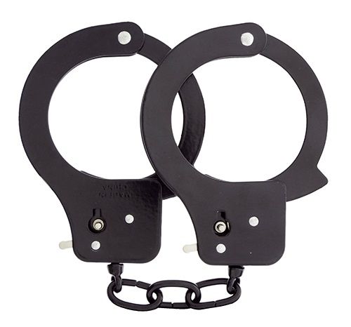 Чёрные наручники из листового металла BONDX METAL CUFFS BLACK - Dream Toys - купить с доставкой в Калуге