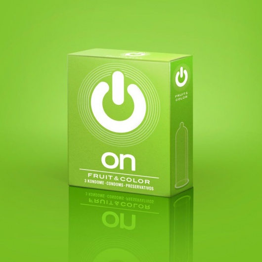 Цветные ароматизированные презервативы ON) Fruit   Color - 3 шт. - ON) - купить с доставкой в Калуге