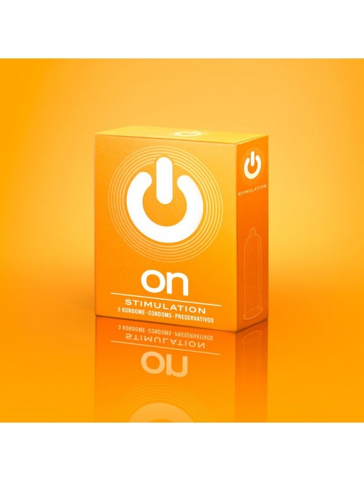 Презервативы ON) Stimulation с точками - 3 шт. - ON) - купить с доставкой в Калуге