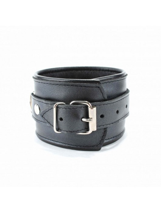 Наручники из гладкой кожи - БДСМ Арсенал - купить с доставкой в Калуге