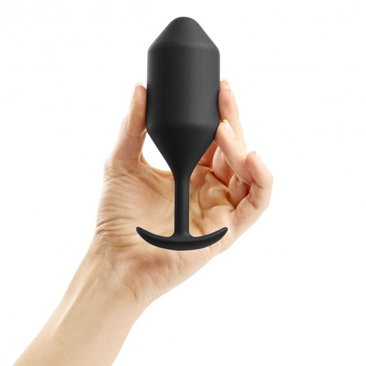 Чёрная пробка для ношения B-vibe Snug Plug 4 - 14 см. - b-Vibe