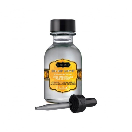 Масло для ласк с ароматом кокоса и ананаса Oil of Love Coconut Pineapple - 22 мл. - Kama Sutra - купить с доставкой в Калуге