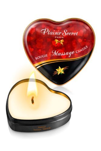 Массажная свеча с ароматом ванили Bougie Massage Candle - 35 мл. - Plaisir Secret - купить с доставкой в Калуге