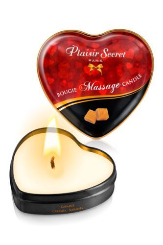 Массажная свеча с ароматом карамели Bougie Massage Candle - 35 мл. - Plaisir Secret - купить с доставкой в Калуге