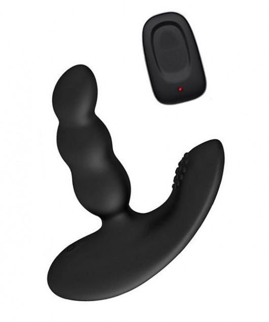 Черный силиконовый стимулятор простаты Levett Nitoc с пультом ДУ - Levett - в Калуге купить с доставкой