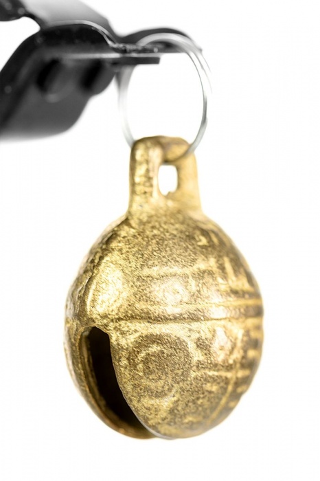 Черно-золотистые зажимы для сосков TOYFA Theatre - ToyFa - купить с доставкой в Калуге