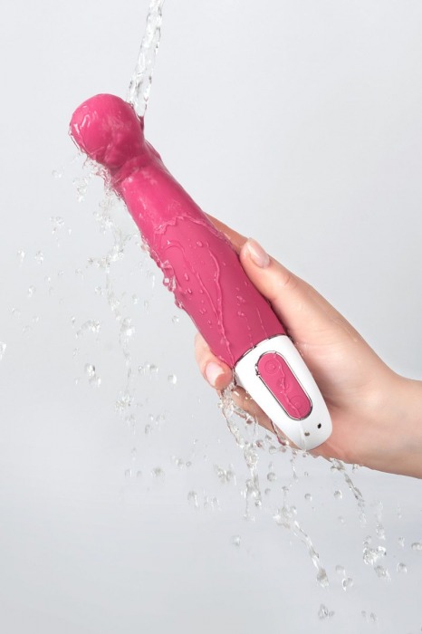 Вибратор Petting Hippo с загнутым кончиком - 22,9 см. - Satisfyer
