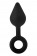 Черная анальная пробка с ручкой-кольцом XL Single Drop Plug - 14 см. - Dream Toys